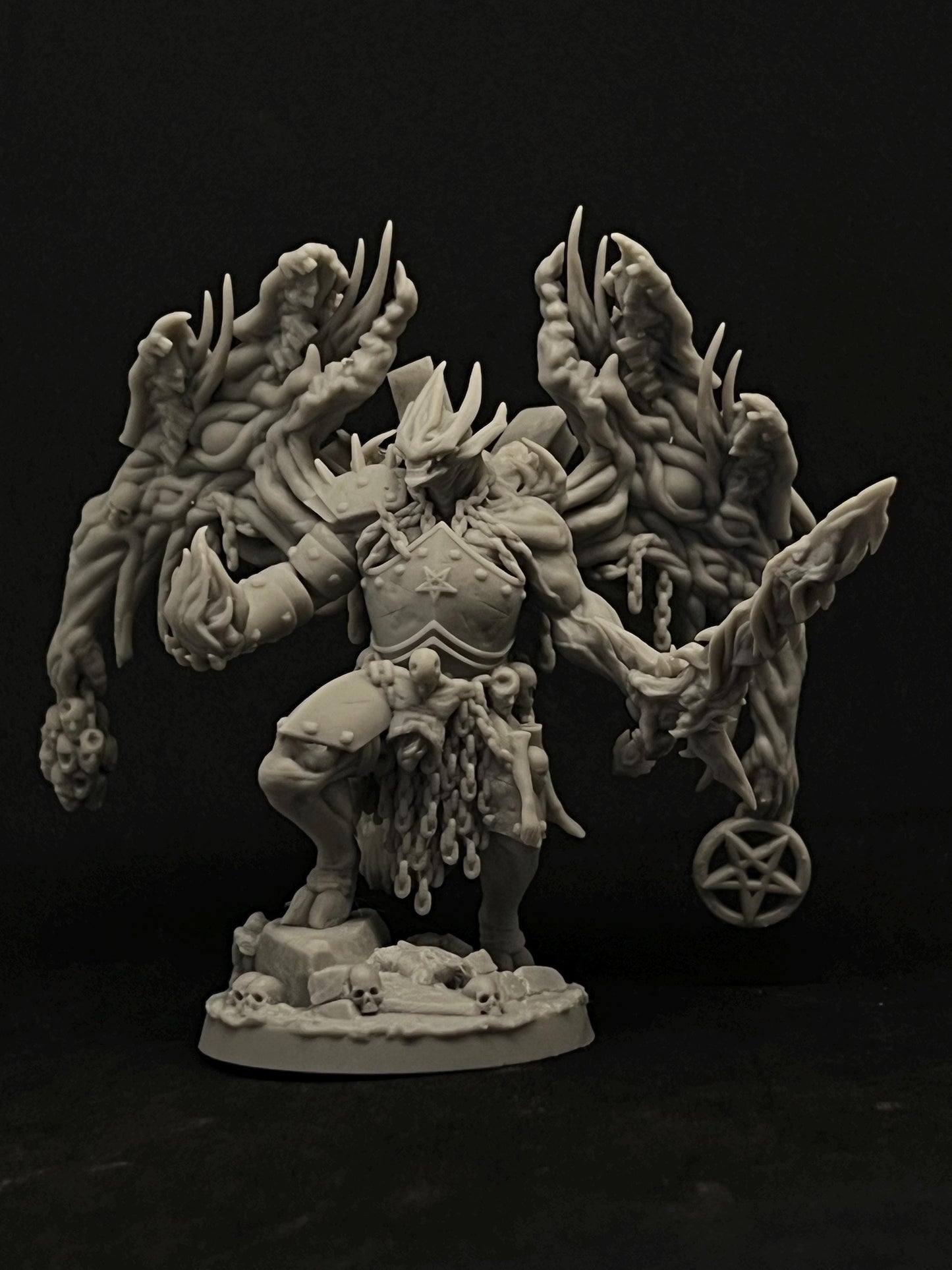 Barkasar Praetor of Brutality | Trench Crusade | Papsikels Fantasy, Resin Miniature - Tabletop miniature - Fantasy Miniature - 32mm