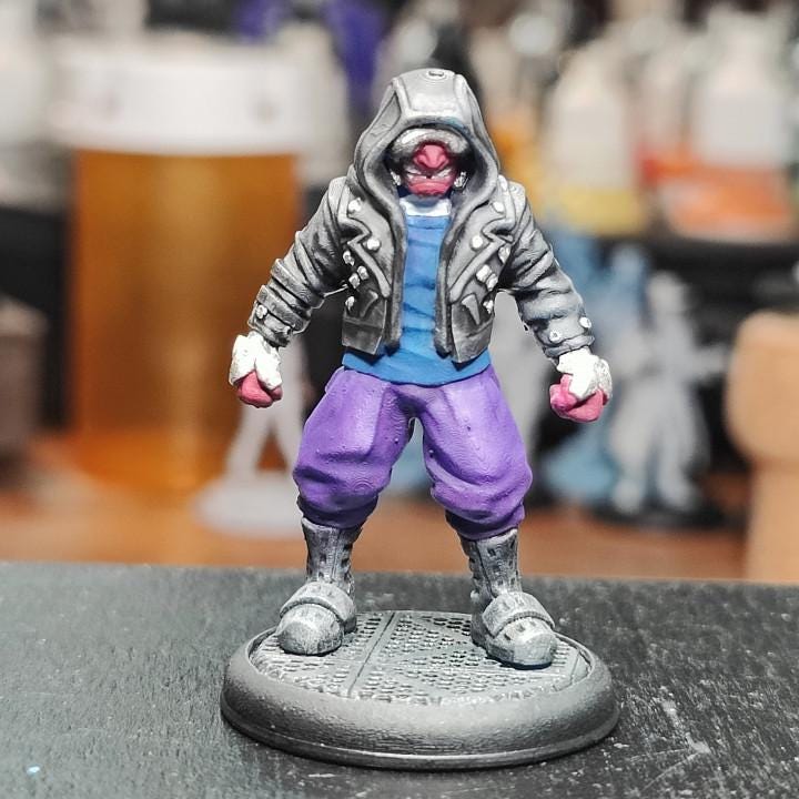 Fukimasa Tech Ninja Resin Miniature: 32mm Fantasy Tabletop Figurine for RPG, Sci-Fi Gaming, and Collectors