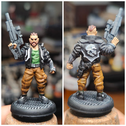 Quadro Kantos Gang: 32mm Resin Fantasy Miniature - Predator-Inspired Tabletop RPG Figurine