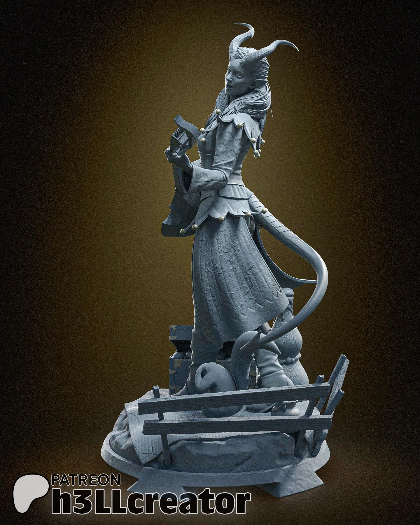 Alfira from Baldur's Gate 3 (fan art) | Full Model or Bust | Miniature scale 1:12 | h3LL Creator | DIY Model Kit