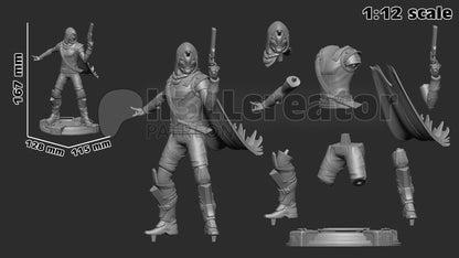 Cayde 6 from Destiny 2 (fan art) | Full Model or Bust | Miniature scale 1:12 | h3LL Creator | DIY Model Kit