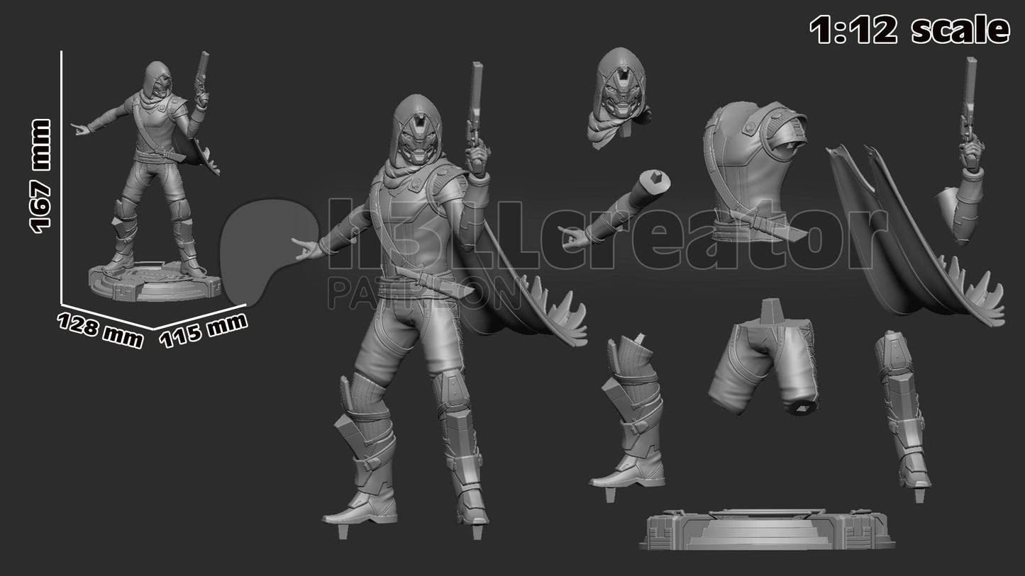 Cayde 6 from Destiny 2 (fan art) | Full Model or Bust | Miniature scale 1:12 | h3LL Creator | DIY Model Kit