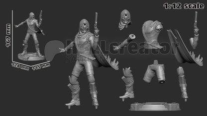 Cayde 6 from Destiny 2 (fan art) | Full Model or Bust | Miniature scale 1:12 | h3LL Creator | DIY Model Kit