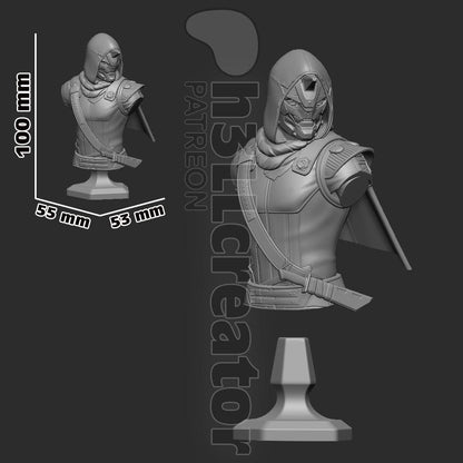 Cayde 6 from Destiny 2 (fan art) | Full Model or Bust | Miniature scale 1:12 | h3LL Creator | DIY Model Kit