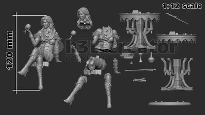 Yennifer from The Witcher (fan art) | Full Model | Miniature scale 1:12 | h3LL Creator | DIY Model Kit