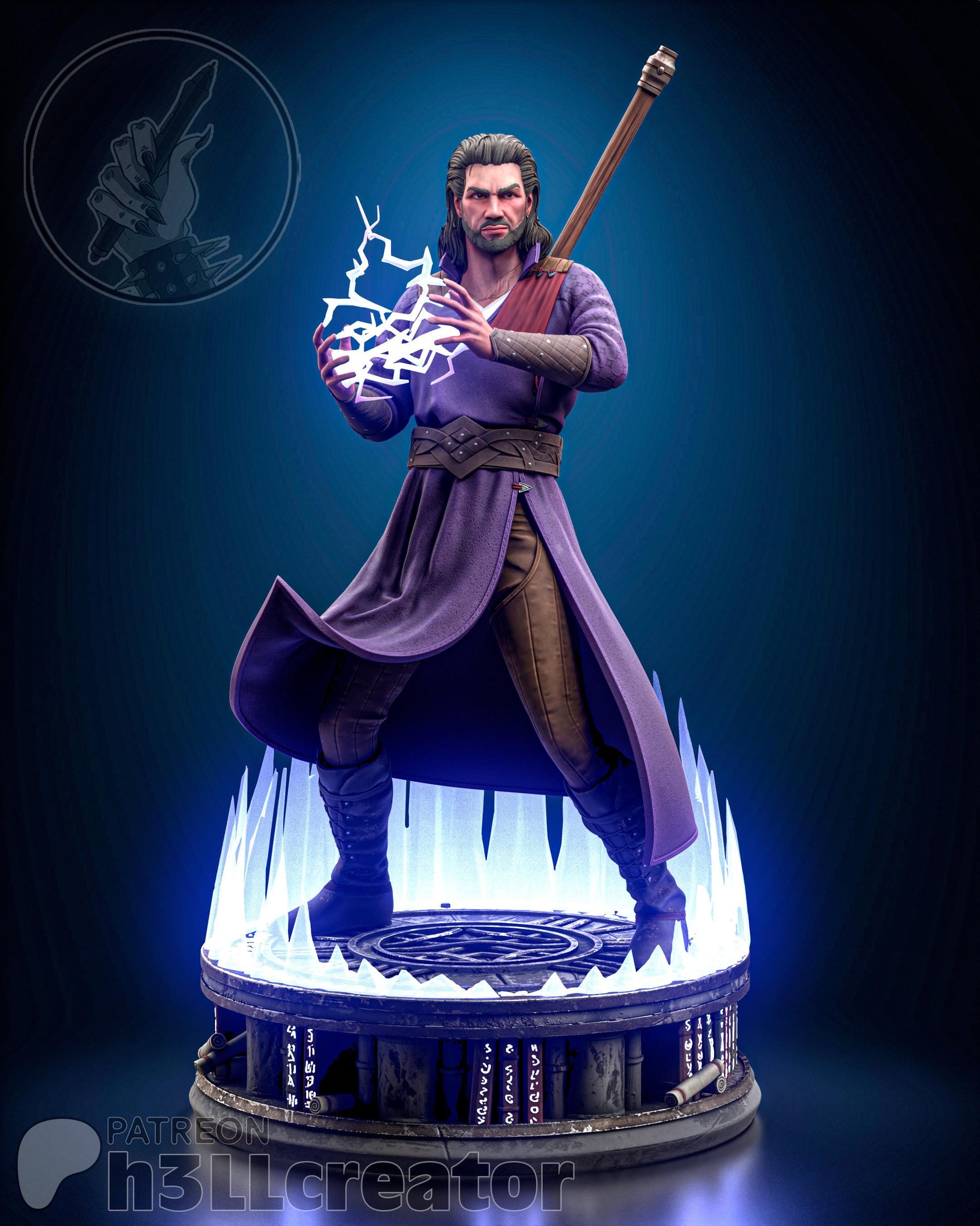 Gale from Baldur's Gate 3 (fan art) | Full Model or Bust | Miniature scale 1:12 | h3LL Creator | DIY Model Kit