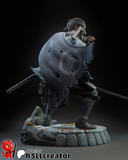 Jin Sakai from Ghost of Tsushima  (fan art) | Full Model | Miniature scale 1:12 | h3LL Creator | DIY Model Kit