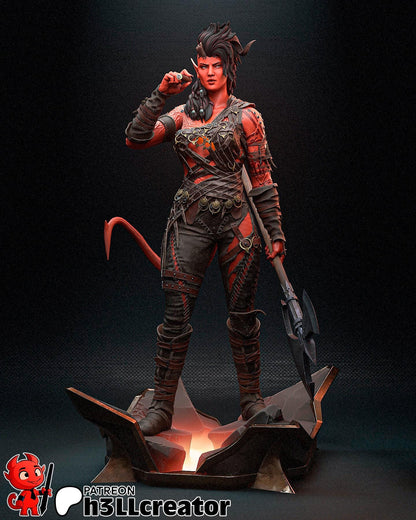 Karlach from Baldur's Gate 3 (fan art) | Full Model or Bust | Miniature scale 1:12 | h3LL Creator | DIY Model Kit