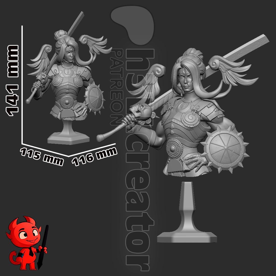 Nemesis from Hades 2 (fan art) | Miniature scale 1:12 | h3LL Creator | DIY Model Kit