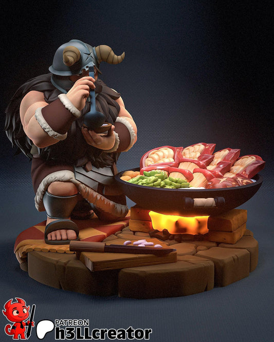 Senshi from Delicious in Dungeon (fan art) Model or Controller Stand | Miniature scale 1:12 | h3LL Creator | DIY Model Kit