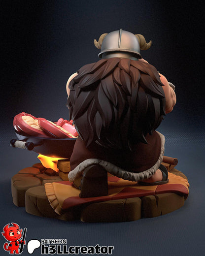 Senshi from Delicious in Dungeon (fan art) Model or Controller Stand | Miniature scale 1:12 | h3LL Creator | DIY Model Kit
