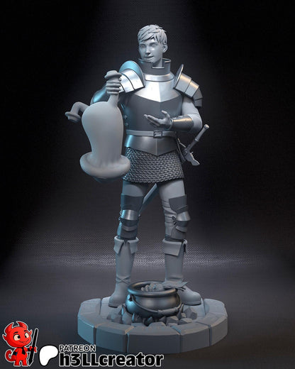 Laios from Delicious in Dungeon (fan art) | Full Model or Bust | Miniature scale 1:12 | h3LL Creator | DIY Model Kit