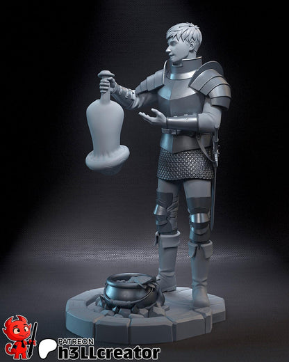 Laios from Delicious in Dungeon (fan art) | Full Model or Bust | Miniature scale 1:12 | h3LL Creator | DIY Model Kit