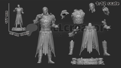 Halsin from Baldur's Gate 3 (fan art) | Full Model or Bust | Miniature scale 1:12 | h3LL Creator | DIY Model Kit