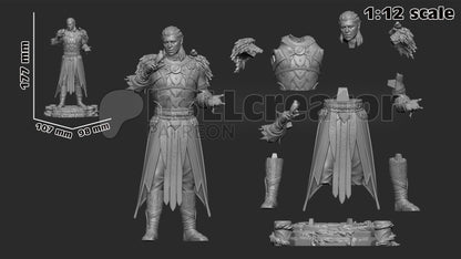Halsin from Baldur's Gate 3 (fan art) | Full Model or Bust | Miniature scale 1:12 | h3LL Creator | DIY Model Kit