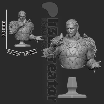 Halsin from Baldur's Gate 3 (fan art) | Full Model or Bust | Miniature scale 1:12 | h3LL Creator | DIY Model Kit
