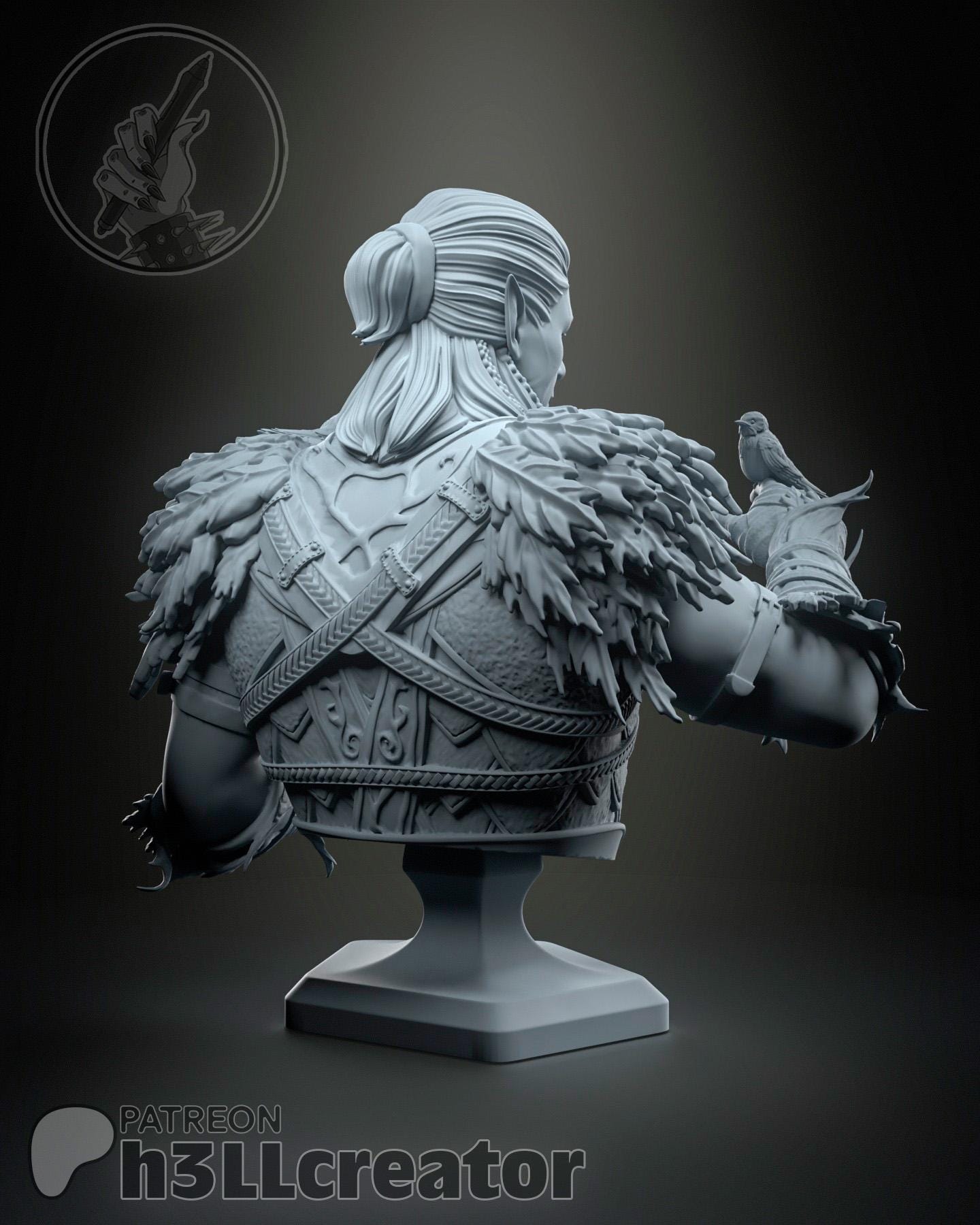 Halsin from Baldur's Gate 3 (fan art) | Full Model or Bust | Miniature scale 1:12 | h3LL Creator | DIY Model Kit