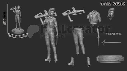 Rogue Amendiares from Cyberpunk 2077 (fan art) | Full Model or Bust | Miniature scale 1:12 | h3LL Creator | DIY Model Kit