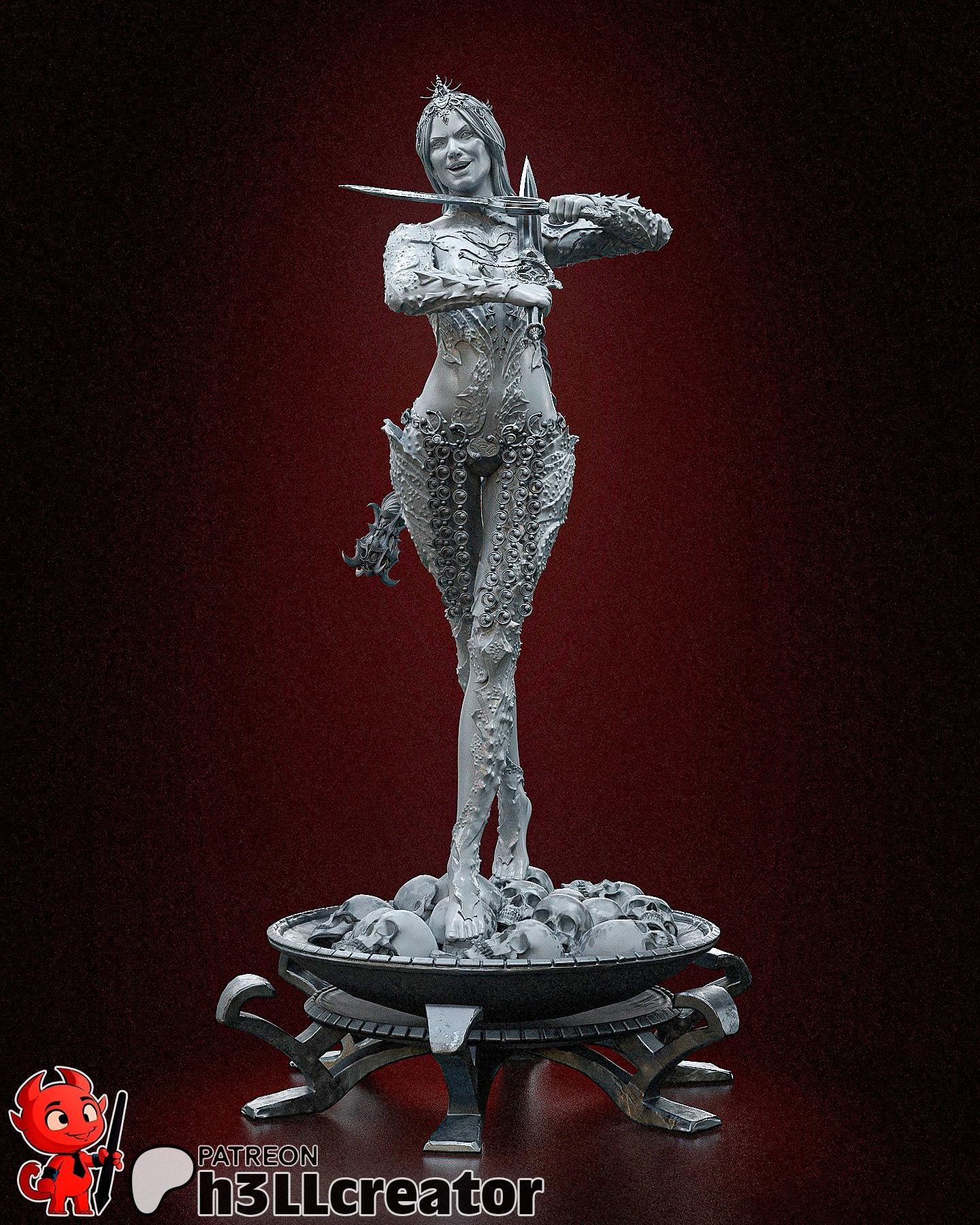 Orin from Baldur's Gate 3 (fan art) | Full Model or Bust | Miniature scale 1:12 | h3LL Creator | DIY Model Kit
