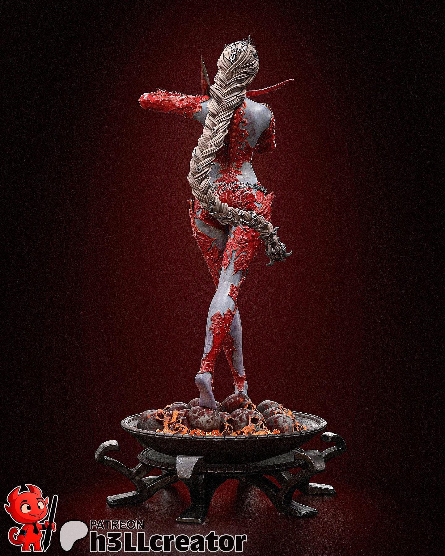Orin from Baldur's Gate 3 (fan art) | Full Model or Bust | Miniature scale 1:12 | h3LL Creator | DIY Model Kit