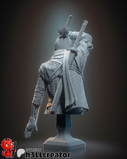 Wolf from Sekiro Shadows Die Twice (fan art) | Full Model or Bust | Miniature scale 1:12 | h3LL Creator | DIY Model Kit