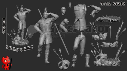 Minsc from Baldurs Gate 3 (fan art) | Full Model or Bust | Miniature scale 1:12 | h3LL Creator | DIY Model Kit
