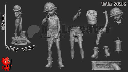 Isha from Arcane (fan art) | Full Model or Bust | Miniature scale 1:12 | h3LL Creator | DIY Model Kit