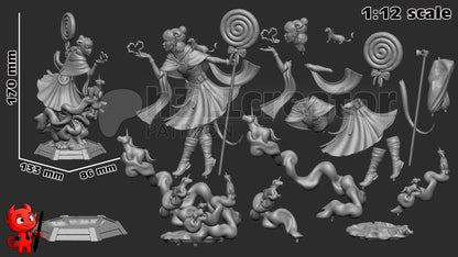 Jester Lavorre from Critical Role - Mighty Nein (fan art) | Miniature scale 1:15 | h3LL Creator | DIY Model Kit