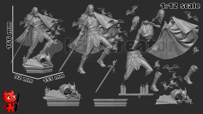 Strahd von Zarovich from The Curse of Strahd (fan art) | Full Model or Bust | Miniature scale 1:12 | h3LL Creator | DIY Model Kit