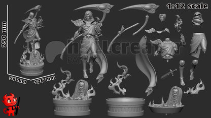 Thanatos from Hades 2 (fan art) | Miniature scale 1:12 | h3LL Creator | DIY Model Kit