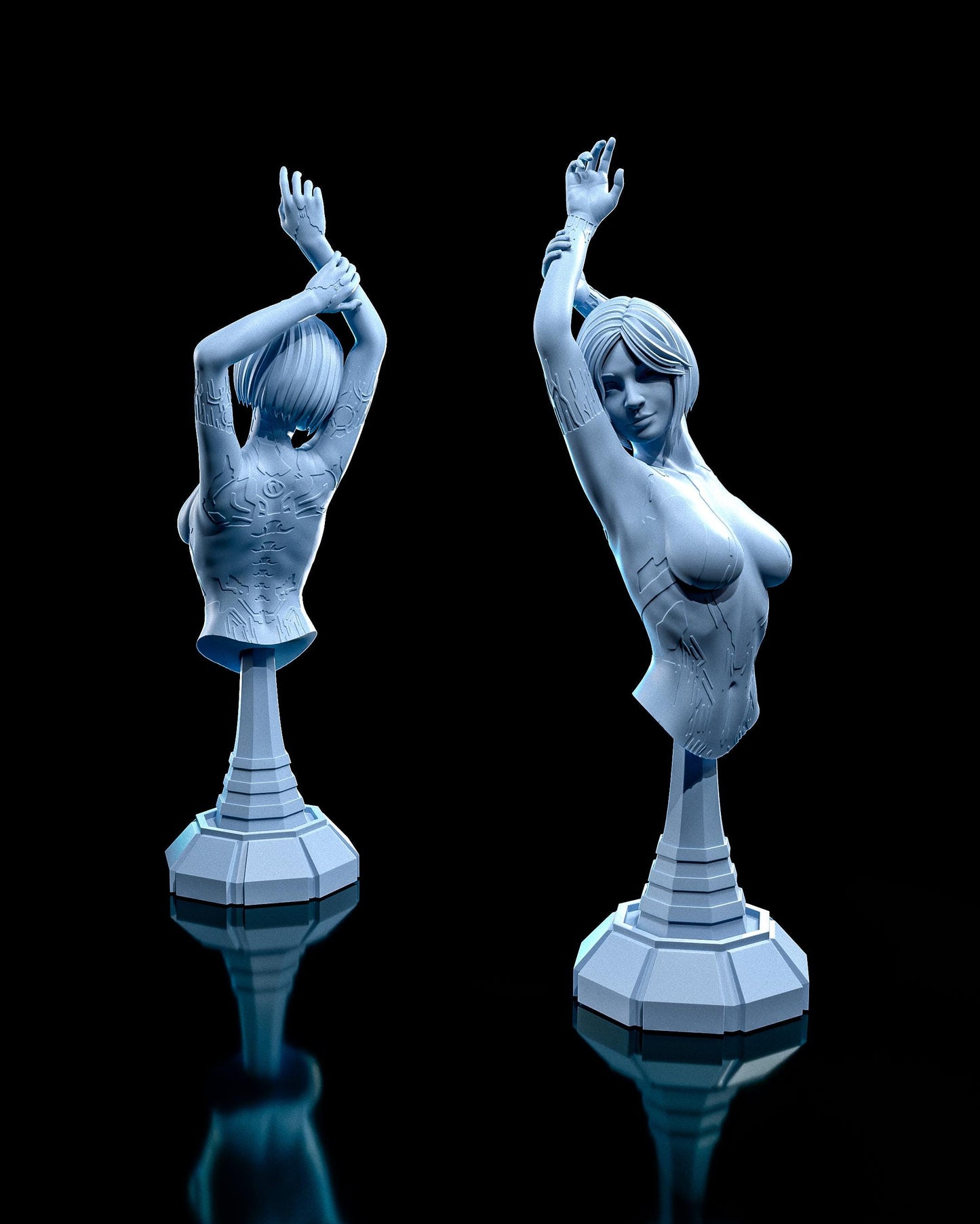 Cortana from Halo (fan art) | Full Model or Bust | Miniature scale 1:12 | h3LL Creator | DIY Model Kit