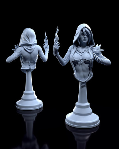 Morrigan from Dragon Age (fan art) | Full Model or Bust | Miniature scale 1:12 | h3LL Creator | DIY Model Kit