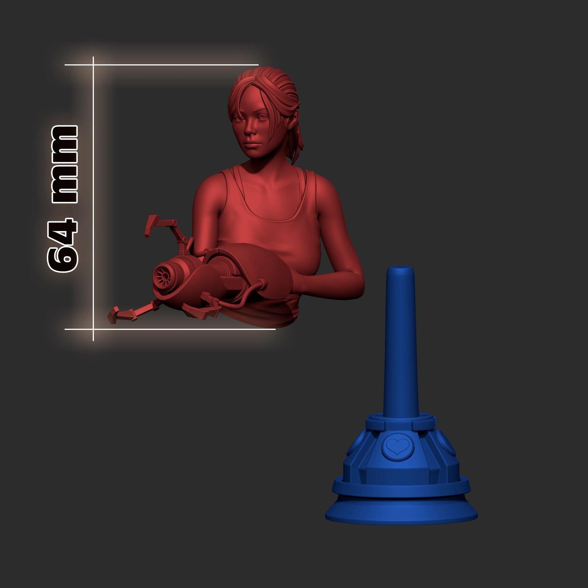 Chell from Portal 2 (fan art) | Full Model or Bust | Miniature scale 1:12 | h3LL Creator | DIY Model Kit