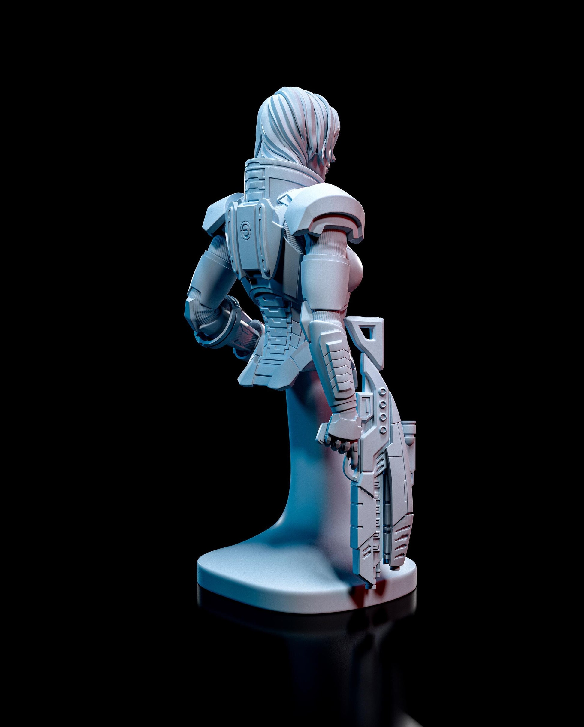 Female Shepard from Mass Effect (fan art) | Full Model or Bust | Miniature scale 1:12 | h3LL Creator | DIY Model Kit