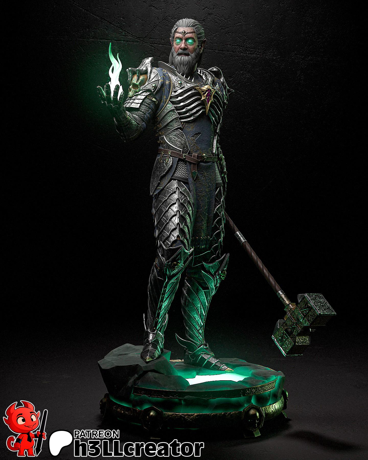 Ketheric Thorm from Baldurs Gate 3 (fan art) | Full Model or Bust | Miniature scale 1:12 | h3LL Creator | DIY Model Kit