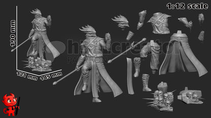 Dark Urge from Baldurs Gate 3 (fan art) | Full Model or Bust | Miniature scale 1:12 | h3LL Creator | DIY Model Kit
