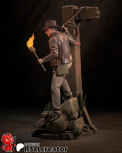 Indiana Jones from Indiana Jones and the Great Circle (fan art) | Full Model or Bust | Miniature scale 1:12 | h3LL Creator | DIY Model Kit