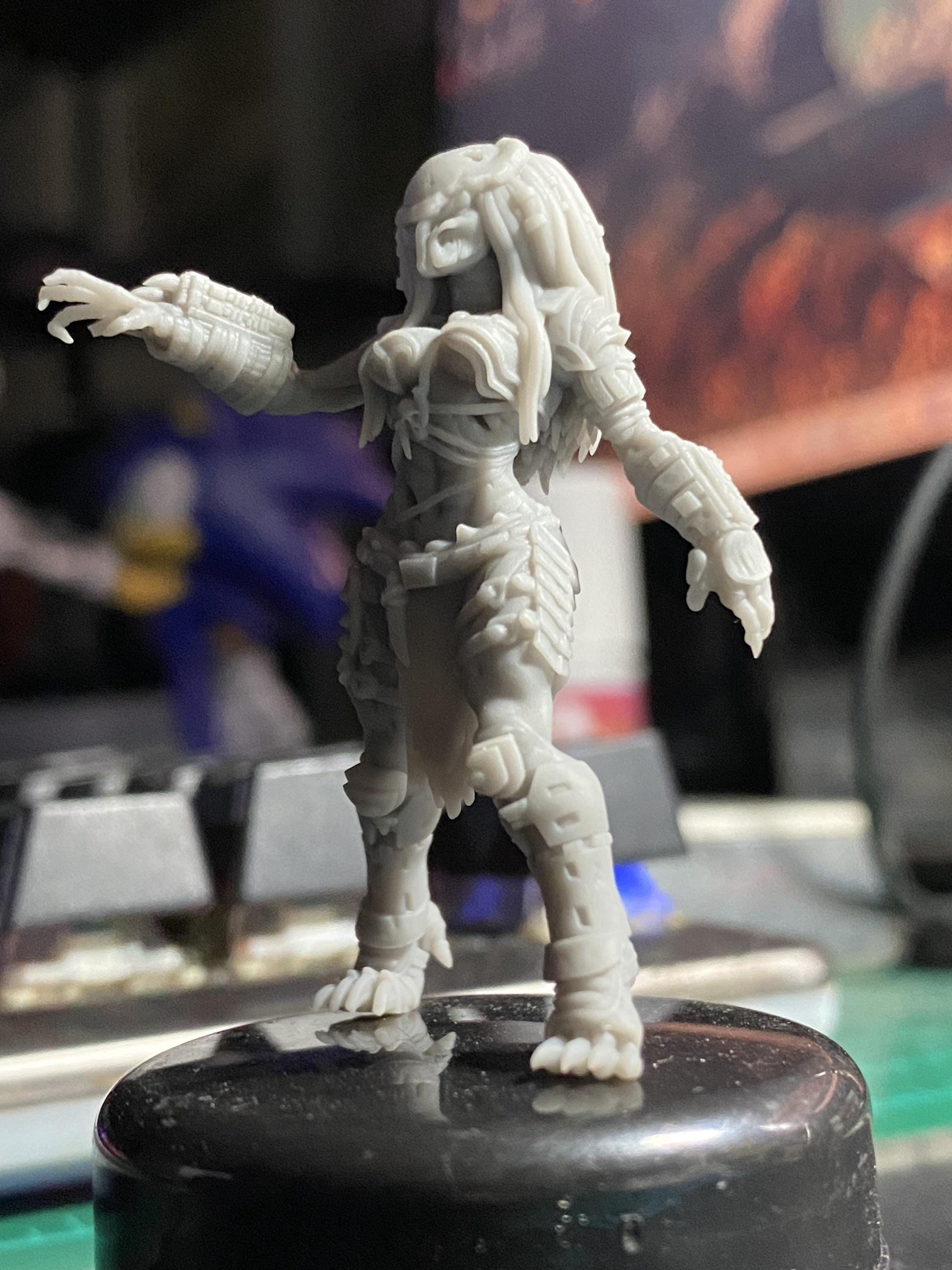Zombie Vixen Skull Hunter Resin Miniature | 32mm Fantasy Tabletop RPG Figure | Papsikels 12 Days of January