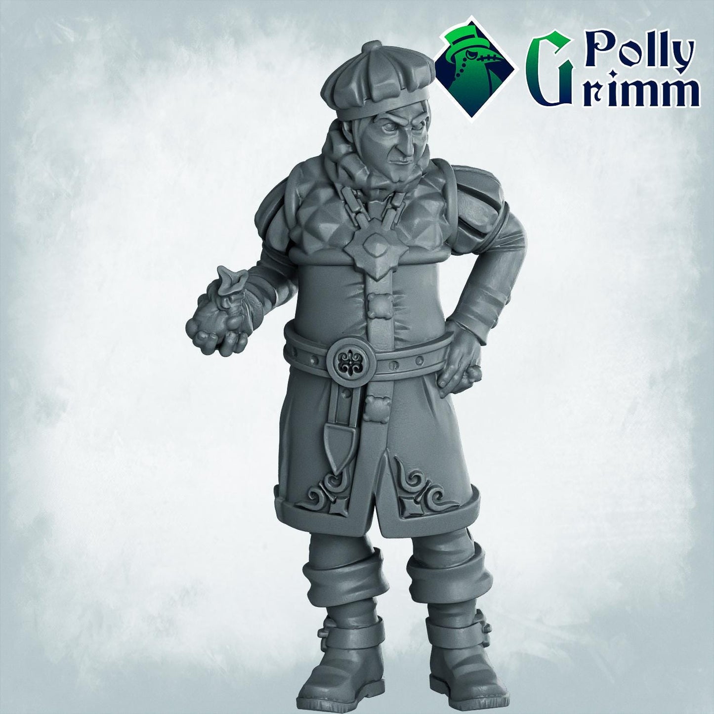 Lupin set half-beast Noble merchant sheriff  - Fox Man- Fantasy historic miniatures for tabletop games. 28mm / 32mm Resin Figures for RPG