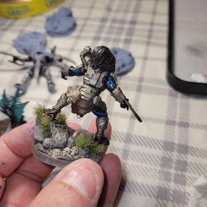 Berserker Skull Hunter Sergio The Bonesplitter Miniature - 32mm Resin Tabletop Figure for RPG & Wargaming