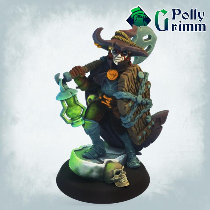 Grimwood Tales. Hexblood hunter - Fantasy historic miniatures for tabletop games. 28mm / 32mm Resin Figures for RPG