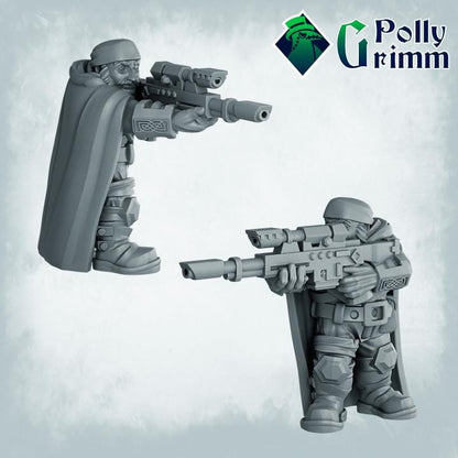 Galaxy Dwarves set. Army - Sci-fi tabletop miniature. 28mm / 32mm Resin Figures for RPG