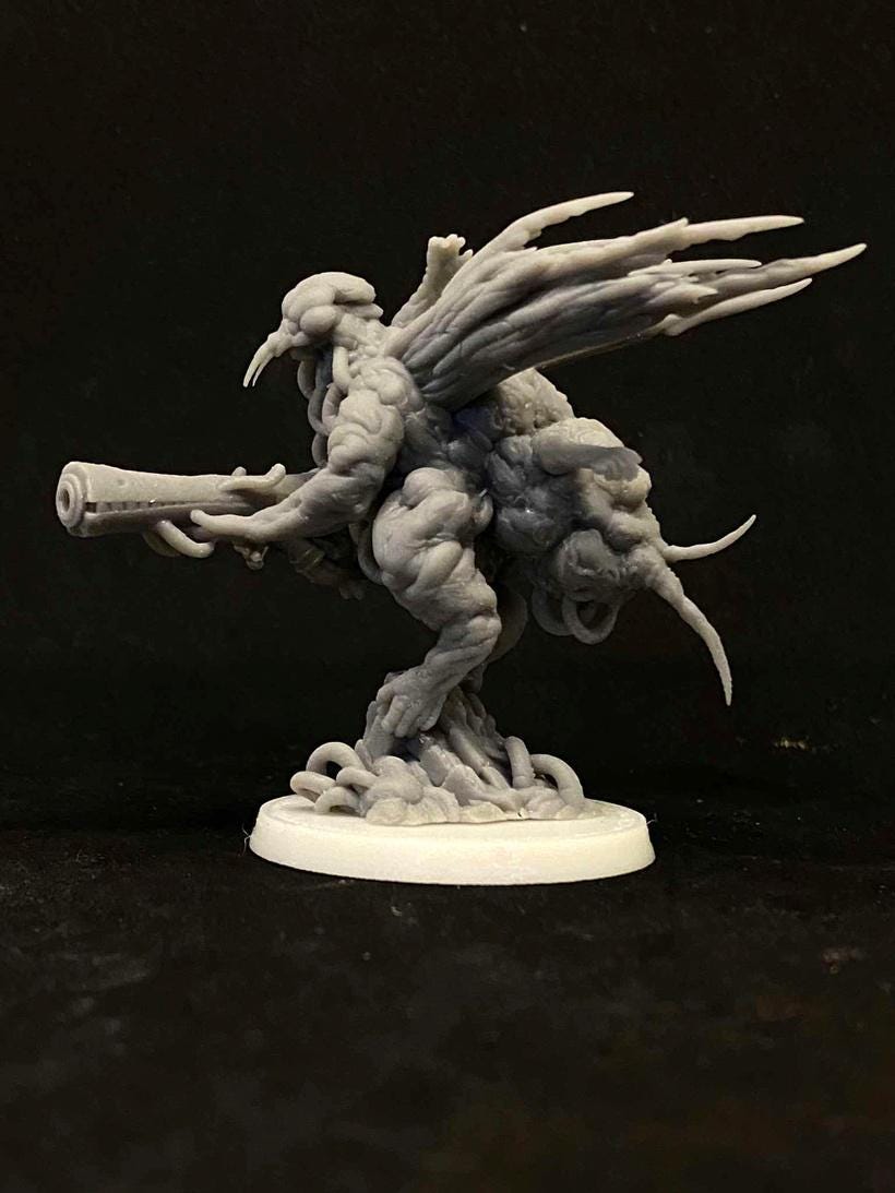 Tormentor Herald of Beelzebub | Trench Crusade | Papsikels Fantasy, Resin Miniature - Tabletop miniature - Fantasy Miniature - 32mm