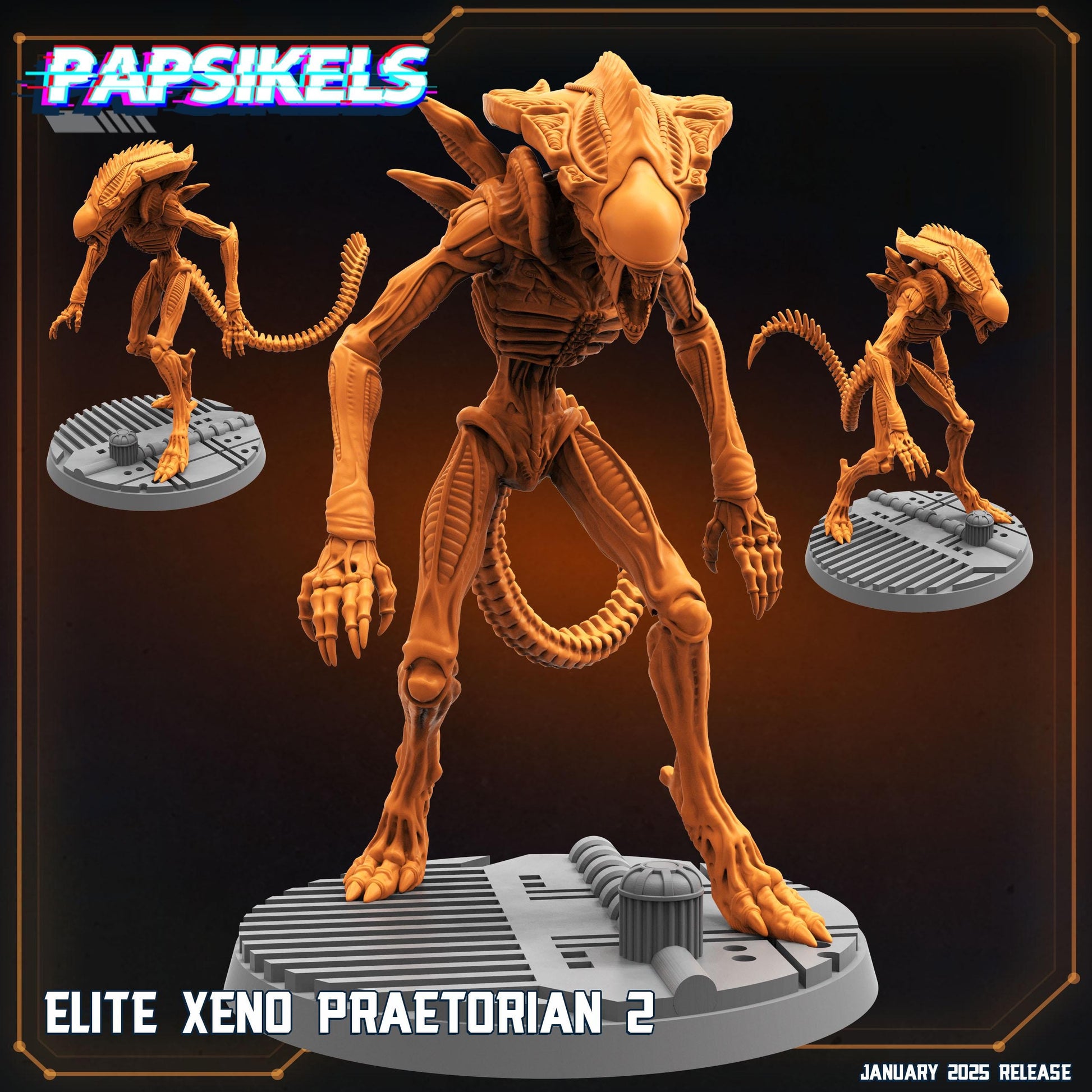 Aliens Vs Humans - Ascension - Xeno Elite Praetorians - Set 1, Papsikels, 32mm Mini