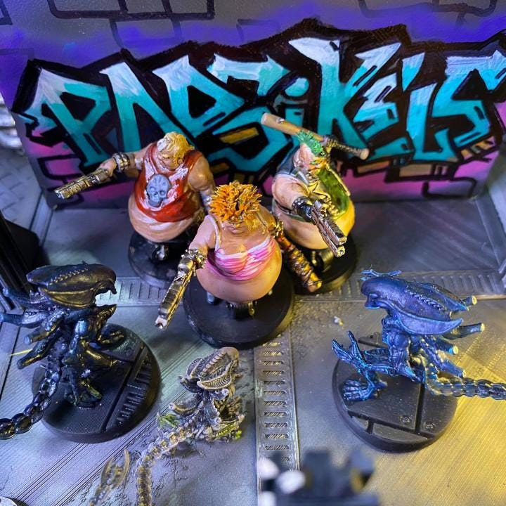 Cyberpunk Batchoy Gang Member Rika Paralejo 32mm Miniature for RPG & TTRPG Games