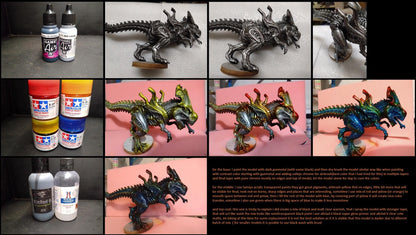 Xeno T-Rex Army: Xenosaur Tyranno Beastmaster Riders - 32mm Resin Tabletop Miniature for OPR