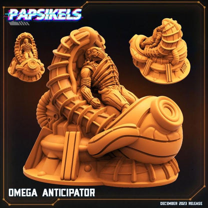 Omega Anticipator Resin Miniature: 32mm Papsikels Tabletop Figure for Sci-Fi RPG and Alien vs Human Games