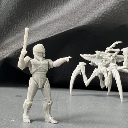 Robocop Santa Miniature: 12 Days of Christmas Sculpture for Wargaming, RPG, TTRPG (32mm)
