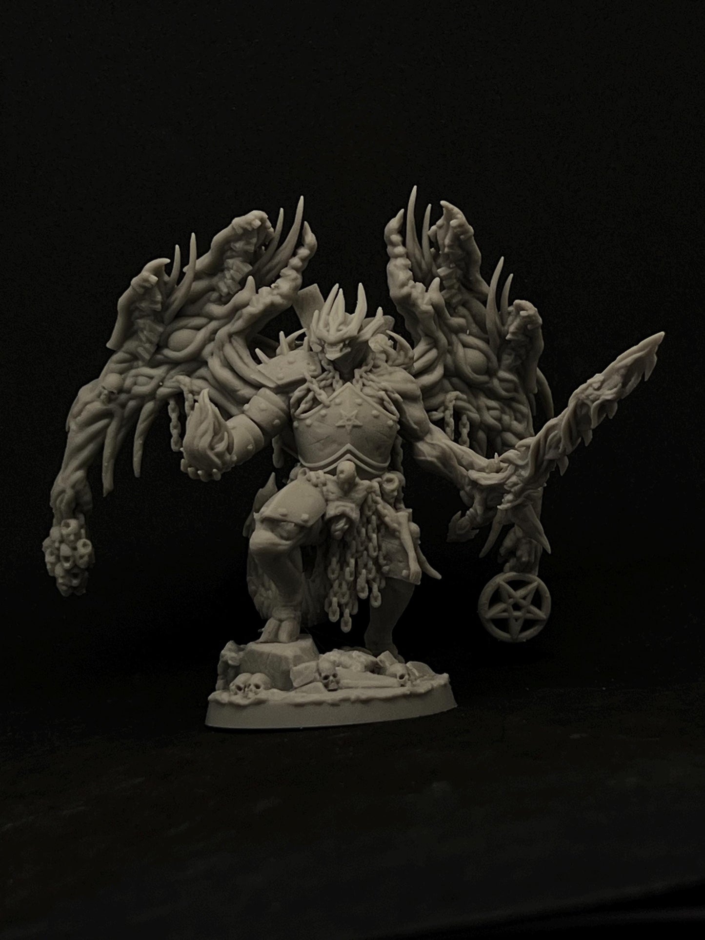 Barkasar Praetor of Brutality | Trench Crusade | Papsikels Fantasy, Resin Miniature - Tabletop miniature - Fantasy Miniature - 32mm