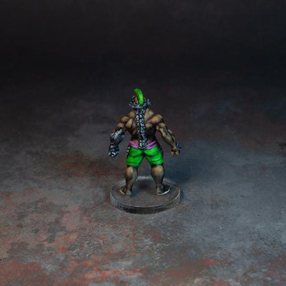Cyber MMA Fighters Team Batak Resin Miniatures - 32mm Fantasy Tabletop RPG Figures by Papsikels